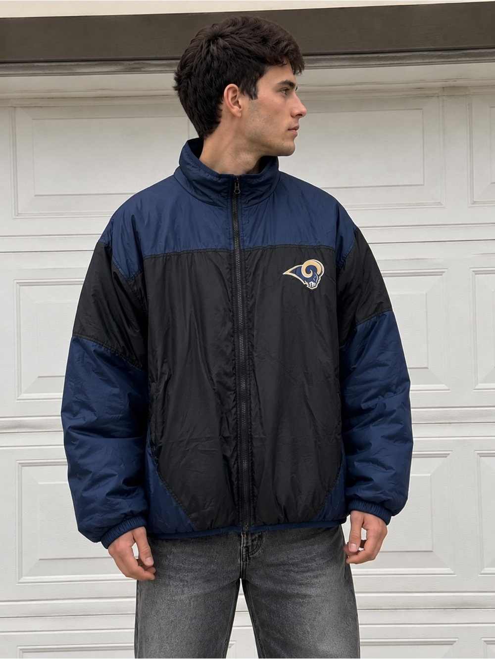 Vintage G-III Sports by Carl Banks St. Louis Rams Reversible Jacket - Picture 4 of 10